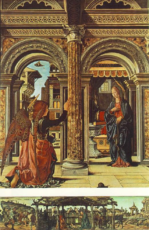 COSSA, Francesco del Annunciation and Nativity (Altarpiece of Observation) df